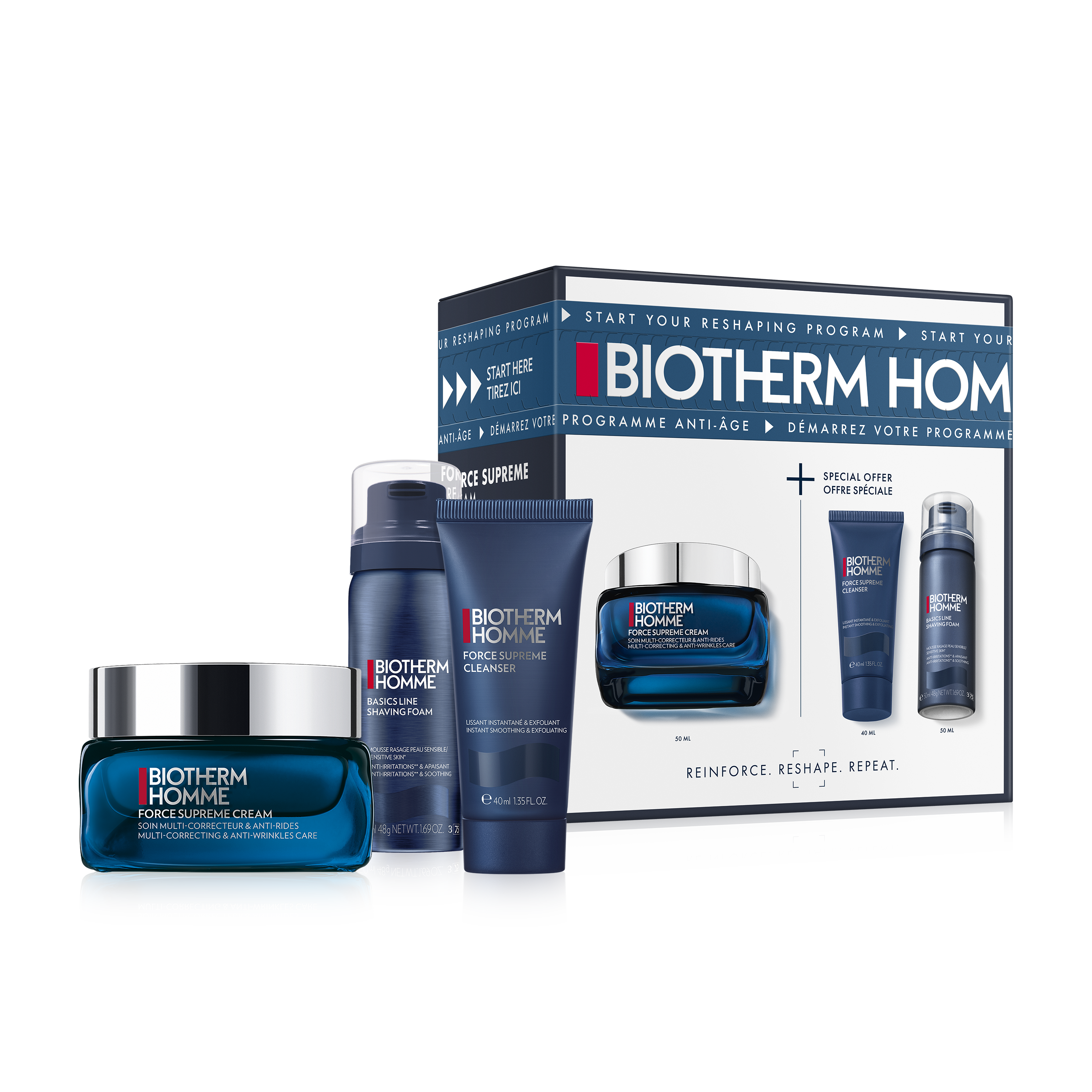 新品未使用　BIOTHERM HOMM ビオテルムオム メンズスキンケアセット Force Supreme Moisturizer Anti-Aging Gift Set - Biotherm Homme